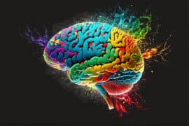 3d,Abstract,Illustration,Of,Colorful,Human,Brain