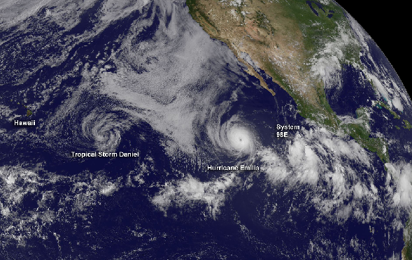 Tropical Storm Emilia off Baja California
