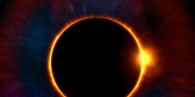 Solar eclipse over North Africa