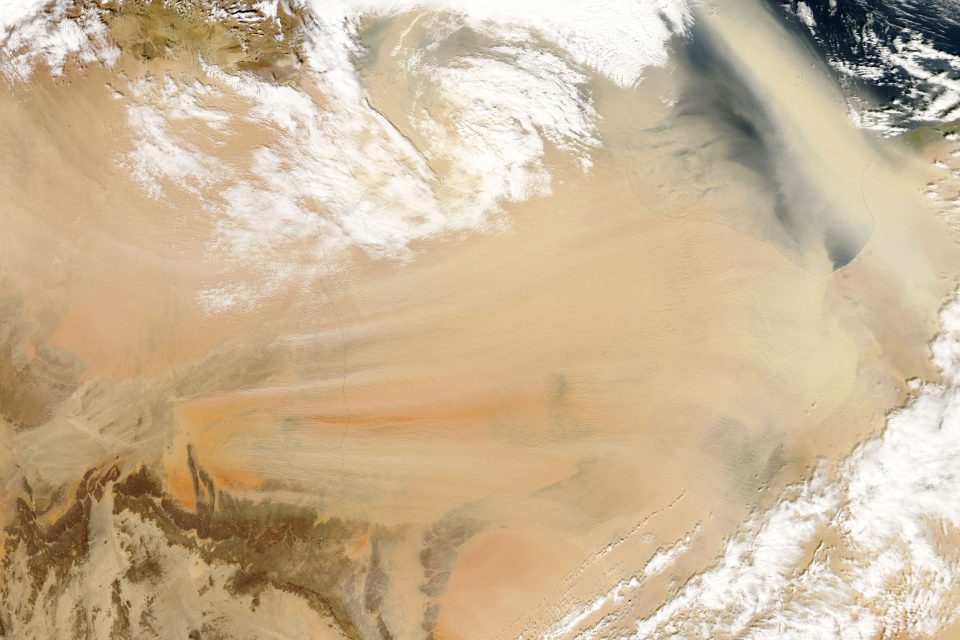 Dust storm over Libya
