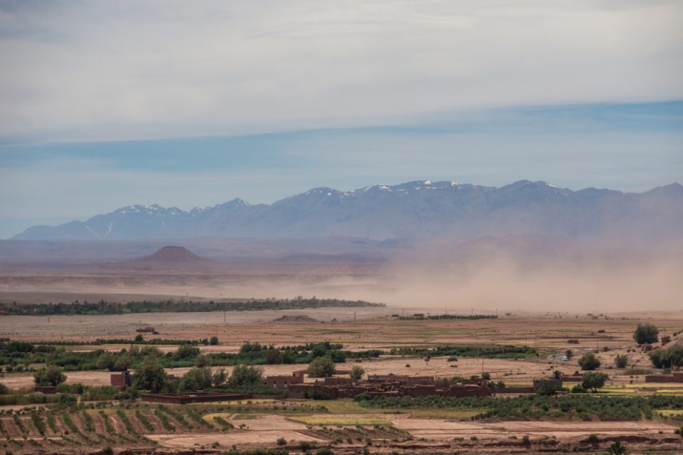 Dust storm in north Africa