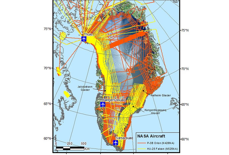 Planned OIB Greenland Flight Lines