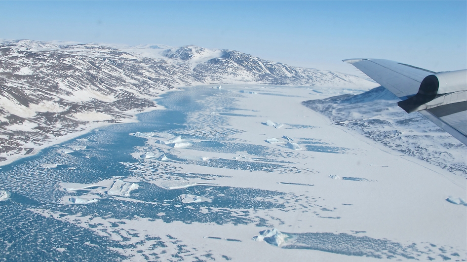 Frozen Greenland Fjord