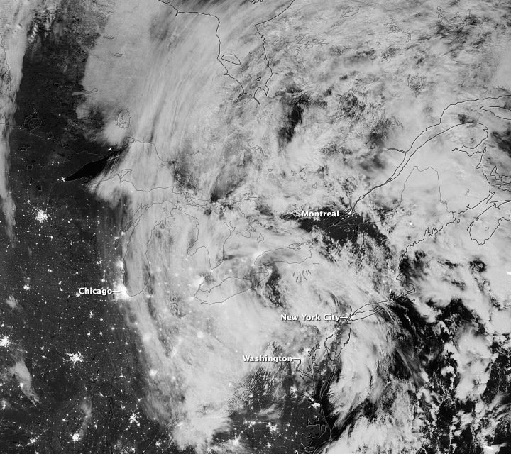 Sandy Remnants Move Inland