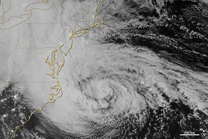 Overnight View of Hurricane Sandy