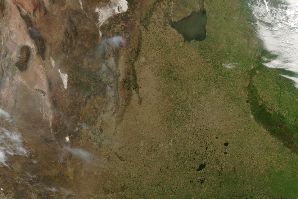 Fires in Central Argentina