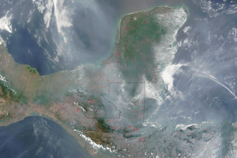 Fires in Mexico and Central America