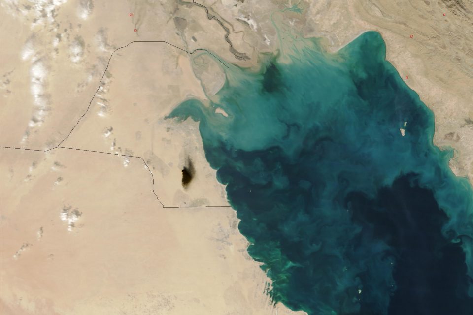 Black Smoke from Oil Fire in Kuwait