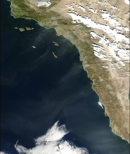 Santa Ana Wind Event over California
