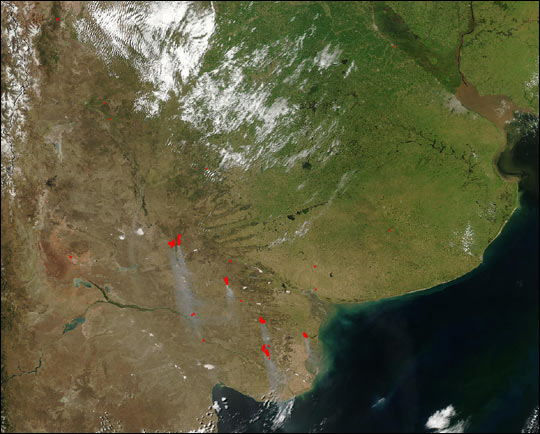 Fires in the Pampas and Southern Argentina