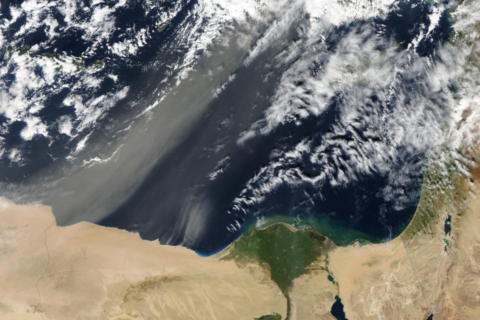 Saharan Dust off Egypt