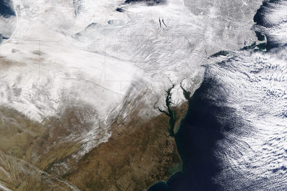Snow Across Eastern United States