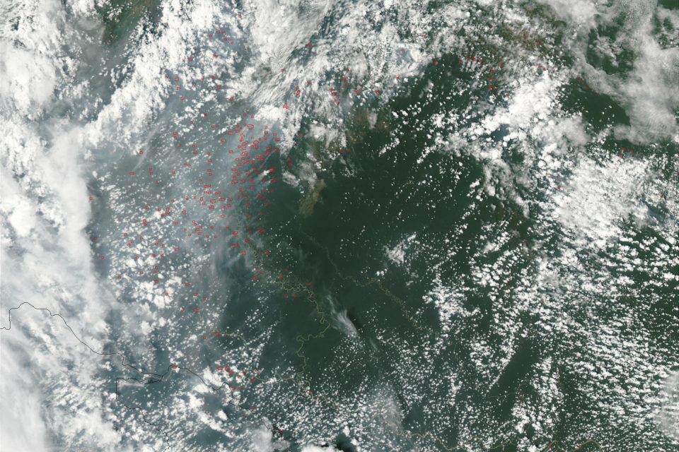 Fires in Southcentral Columbia