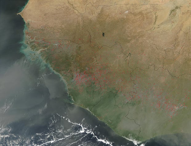 Fires in West Africa