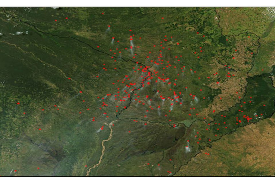 Fires in Argentina and Paraguay