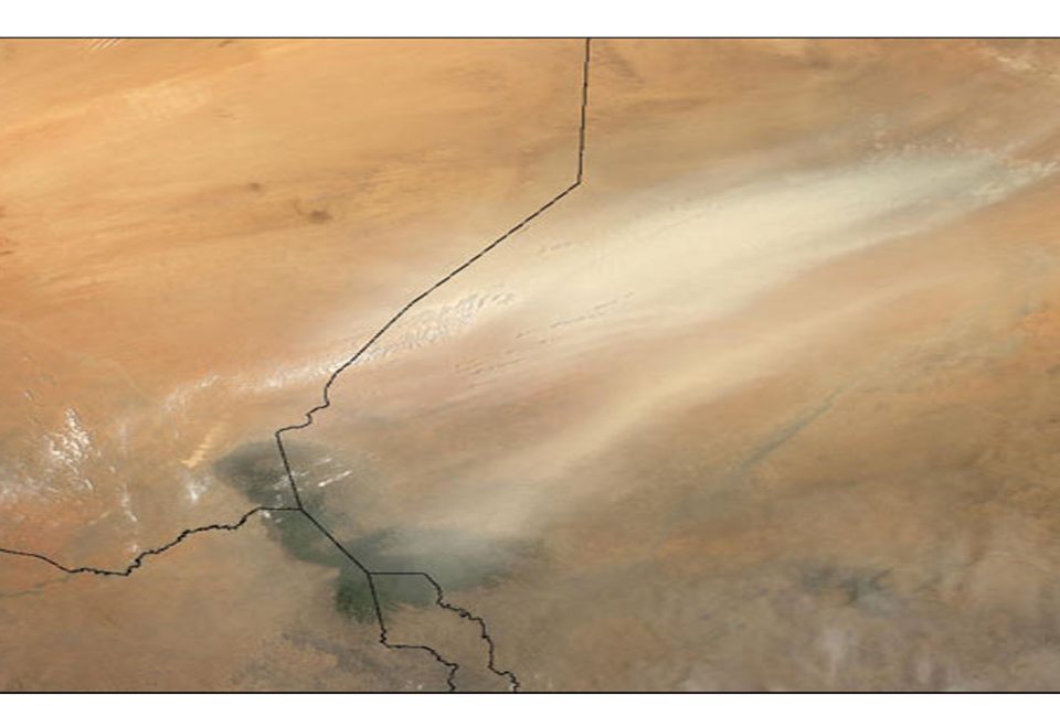 Dust Storm over Lake Chad