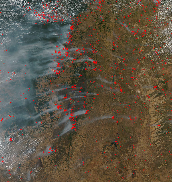 Fires Across Northern South America