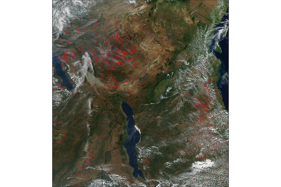 Fires Across Tanzania