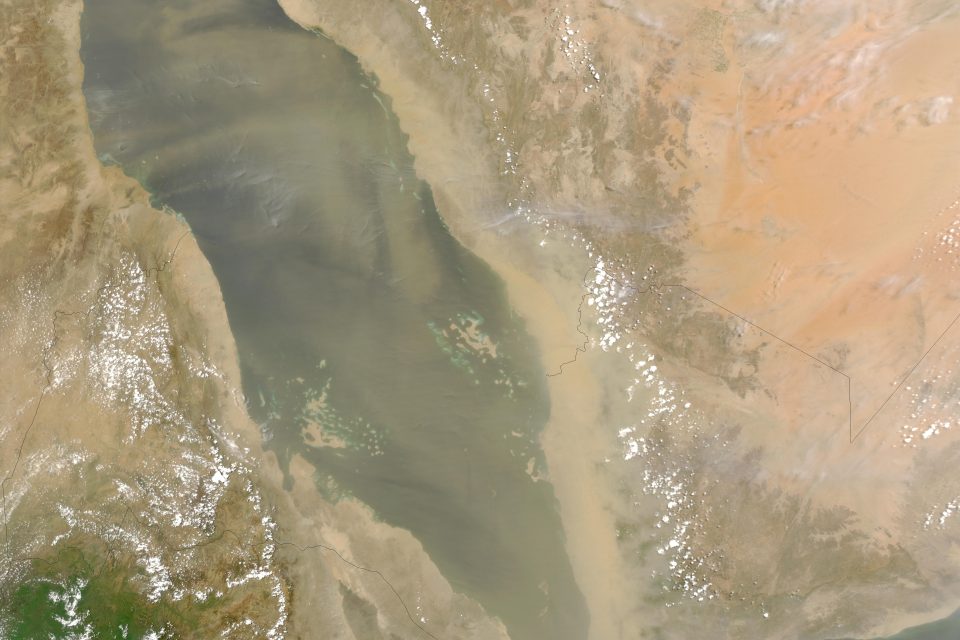Dust Storms Over the Red Sea