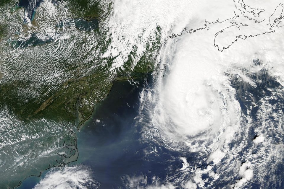 Hurricane Gustav off New England