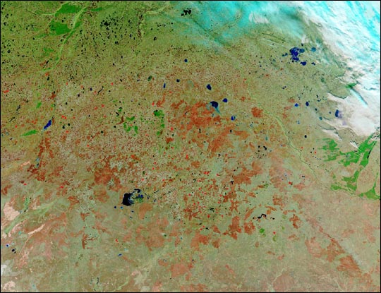 Burn Scars and Fires in Kazakhstan