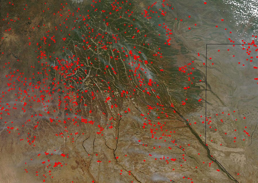 Fires in Zambia and Angola