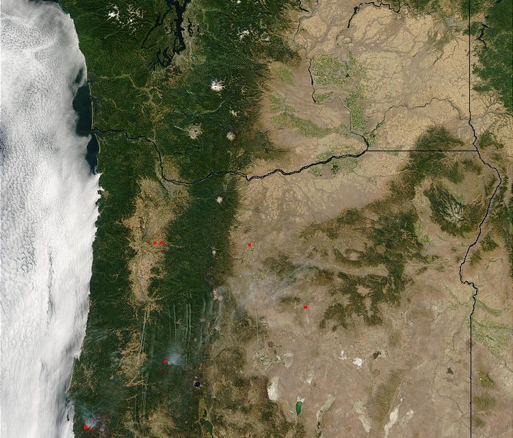 Oregon and Washington