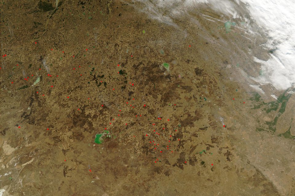 Fires and Burn Scars in Kazakhstan