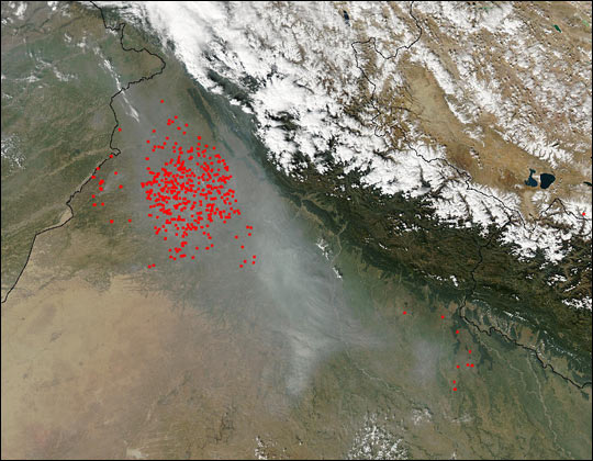 Fires Near Indus River