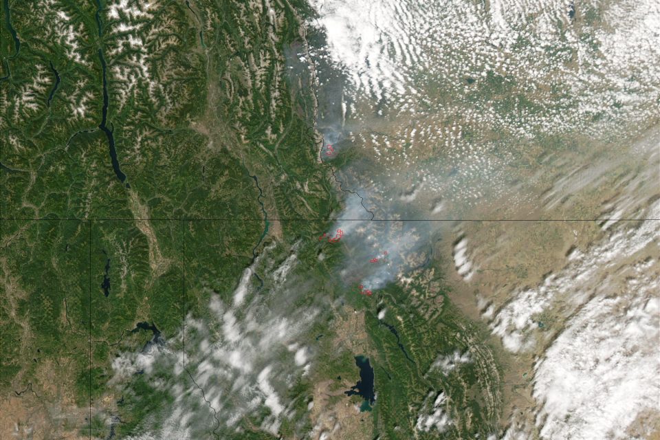 Fires in Glacier National Park, Montana