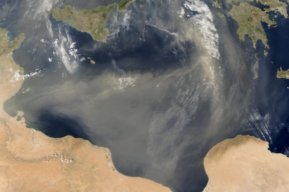 Saharan Dust off Libya and Tunisia