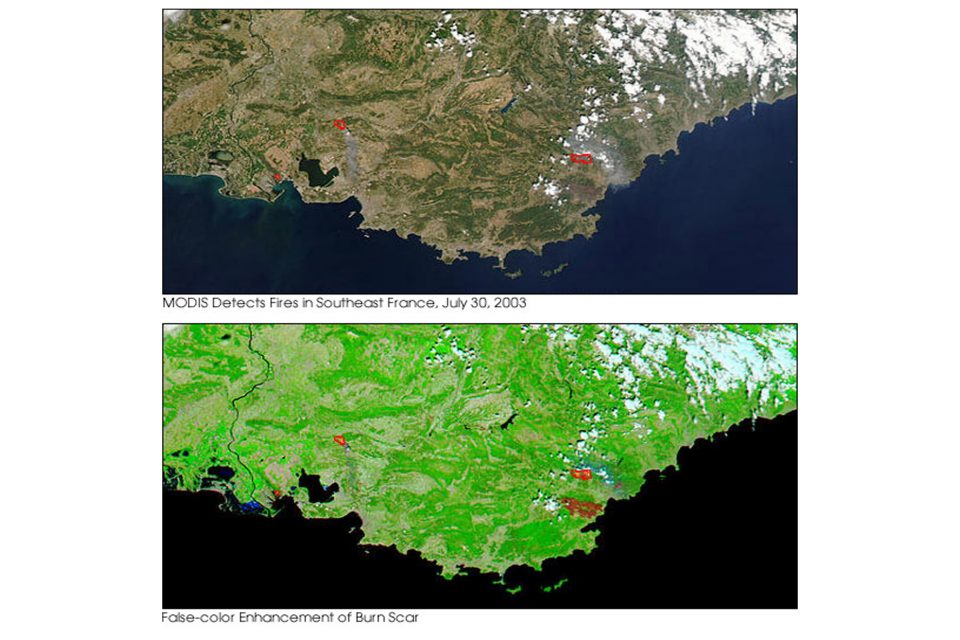 Forest Fire in Southern France