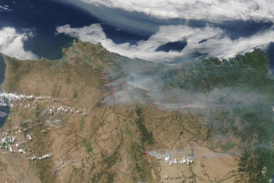 Fires and Smoke Across Portugal