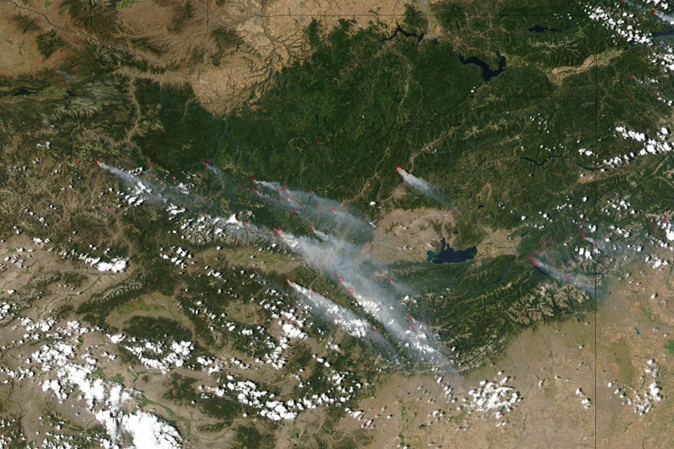 Fires in Idaho and Montana