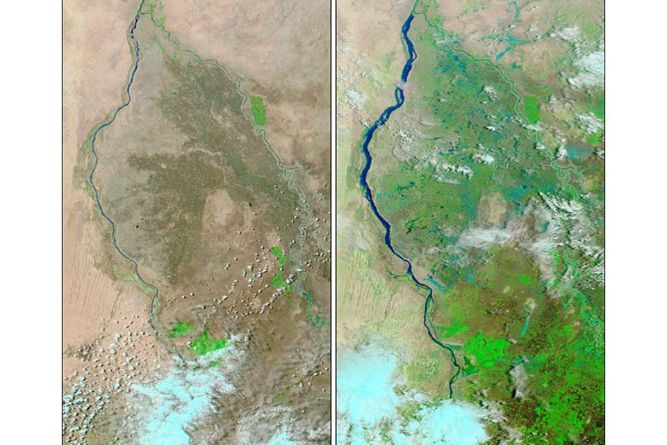 Flooding Along the White Nile, Sudan