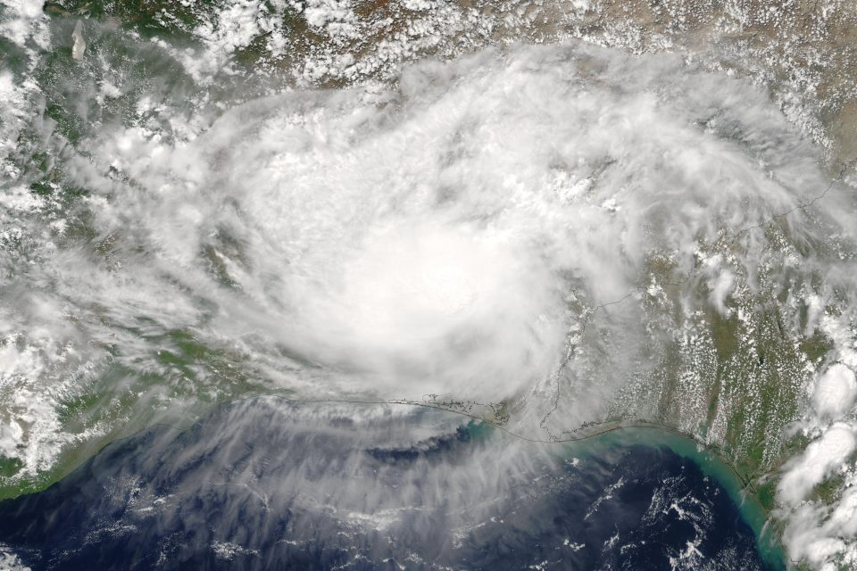 Tropical Storm Erika over Mexico