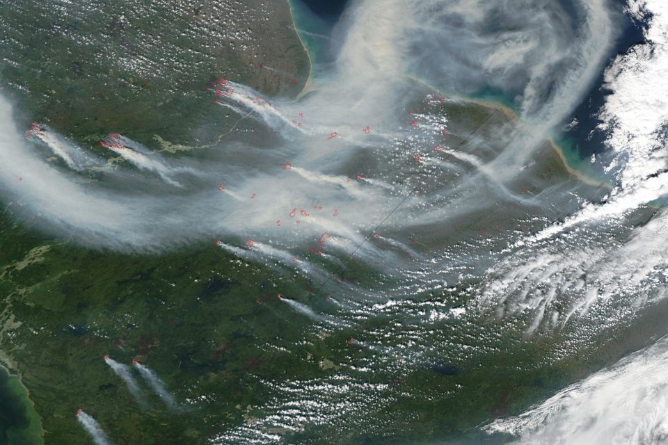 Fires and Smoke in Northern Canada