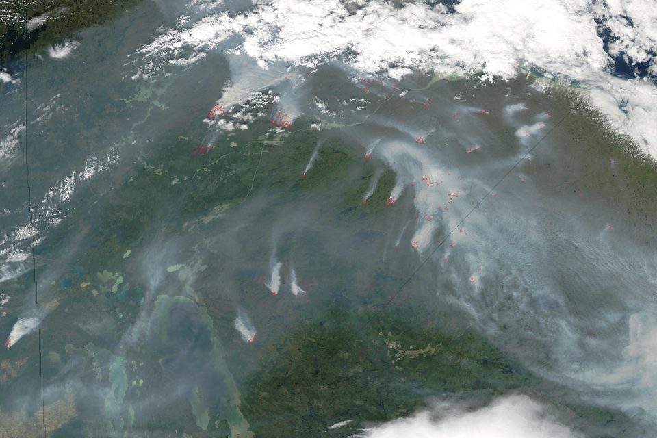 Fires and Smoke Across Manitoba, Canada