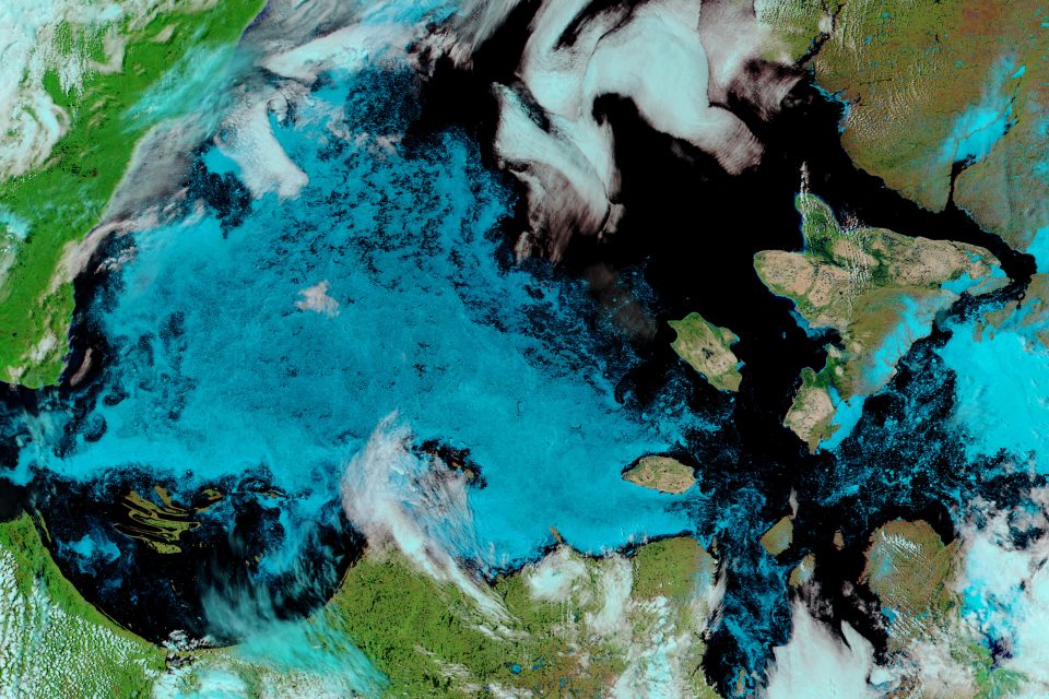 Melting Ice Across Hudson Bay Canada