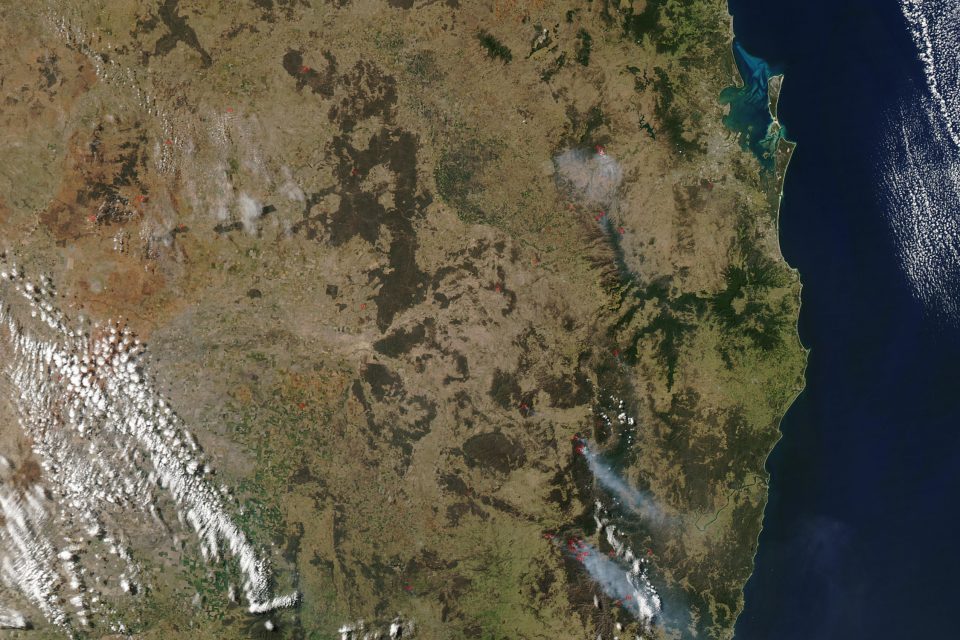 Fires Along Australia East Coast