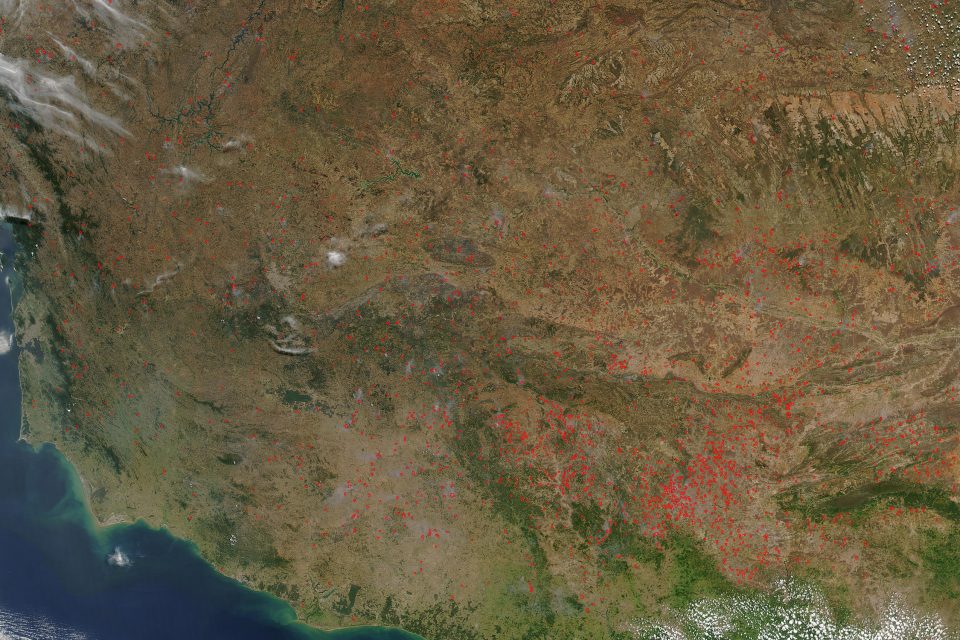 Fires Across Eastern Brazil