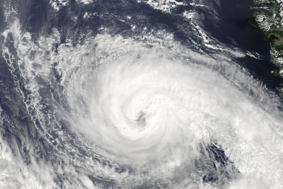 Typhoon Koppu South of Japan