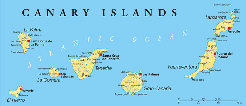 Dust Over the Canary Islands