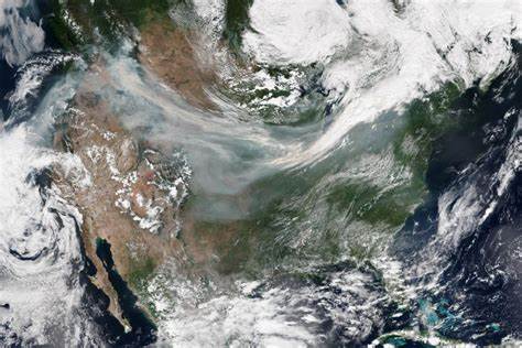 Smoke from Alaska Fires off U.S. East Coast