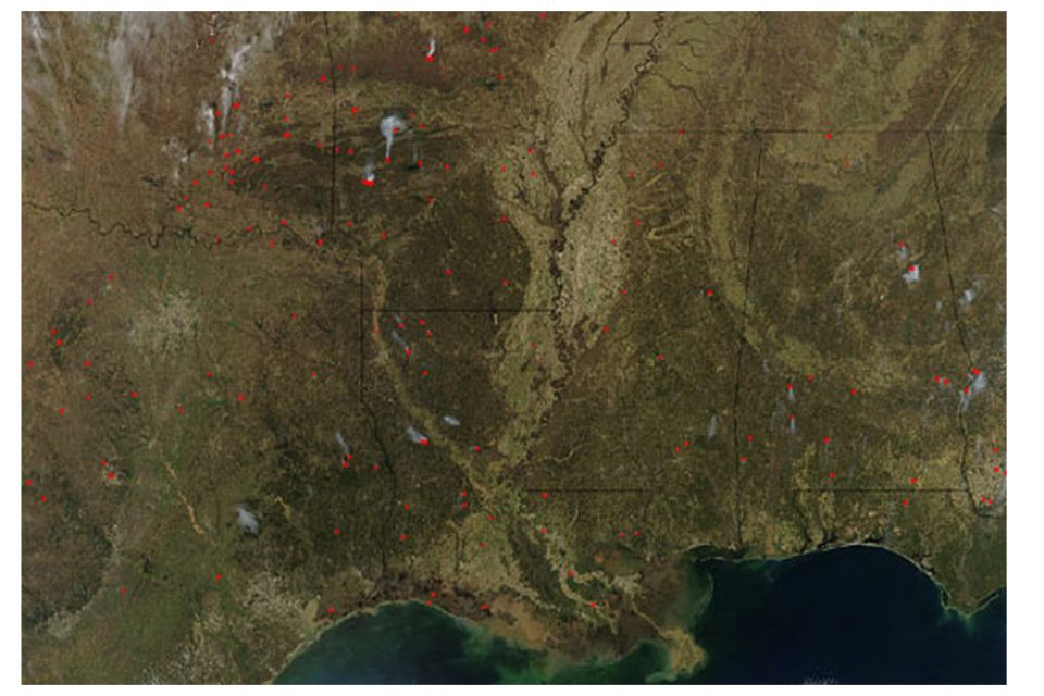 Fires Across Southern United States