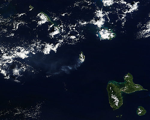 Ash Plume From Soufreire Hills Volcano