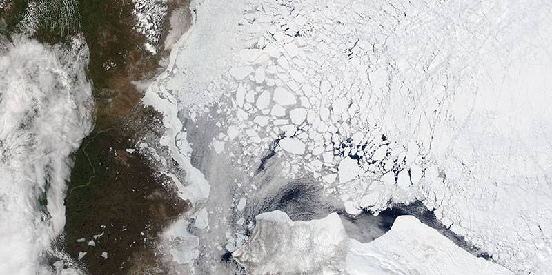 Blue Beaufort Sea Ice