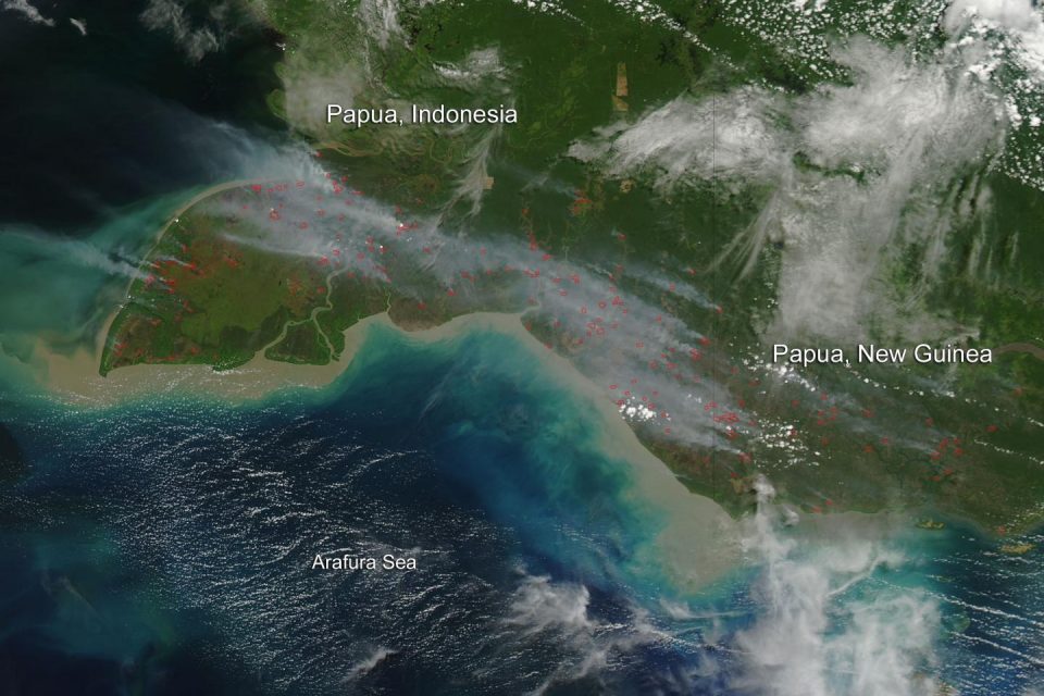 Fires in New Guinea