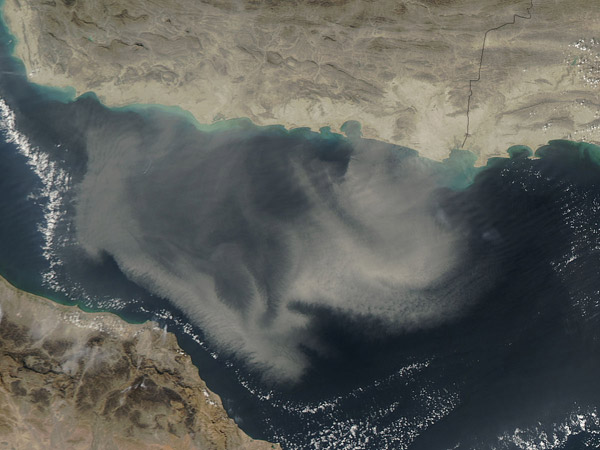 Dust Storm on the Gulf of Oman