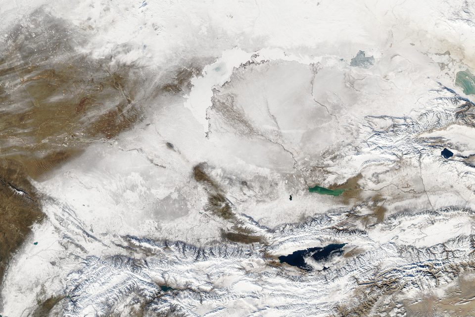 Snow Across Kazakhstan and Kyrgyzstan